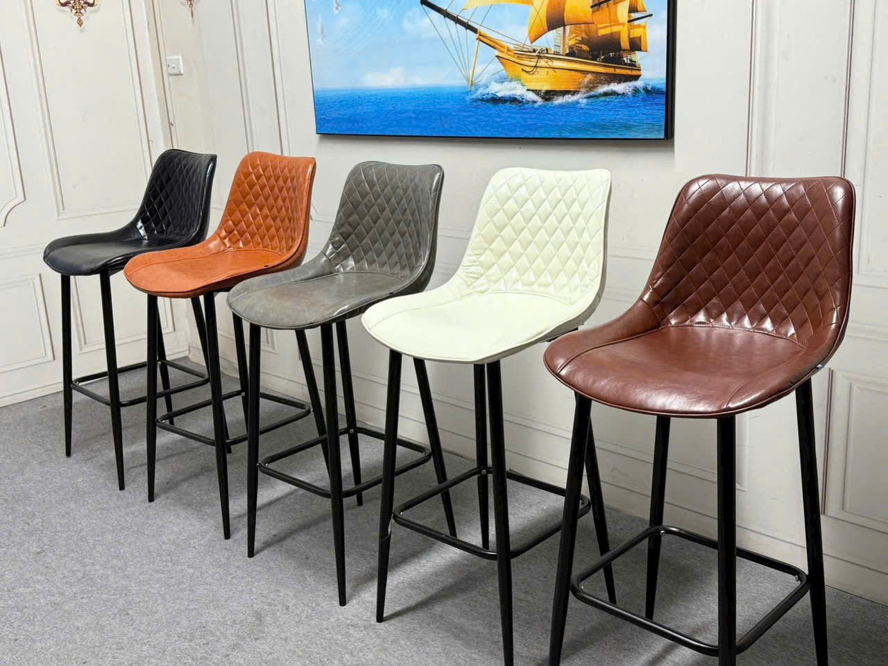 Ghế Bar Nelson Trám Chân Cố Định