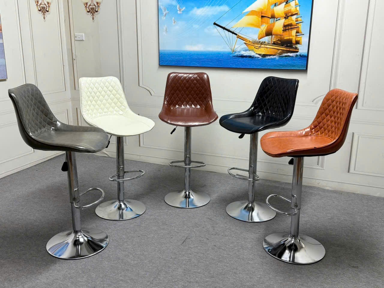 Ghế Bar Nelson Trám Chân Tăng Chỉnh thuộc danh mục ghế bar tại Nội Thất OSCAR 2