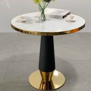 Bàn Tròn Chân Vát Mặt Đá Ceramic Có Viền thuộc danh mục bàn cafe