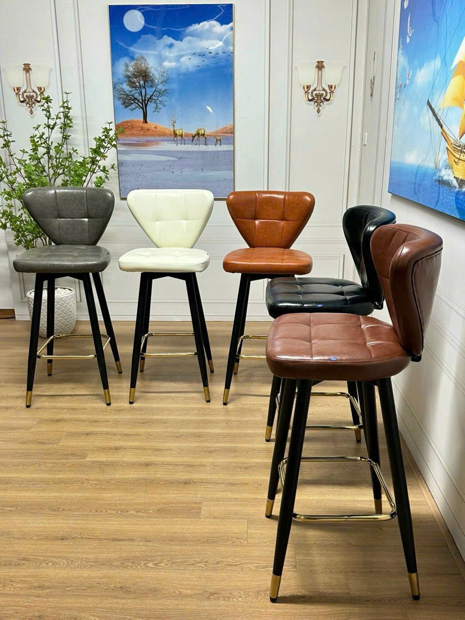 Ghế Bar Thắt Eo Chân Cố Định 2
